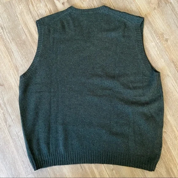 Men's Sweater Vest Brooks Brothers Sweater Vest Lambswool XL - Picture 2 of 9